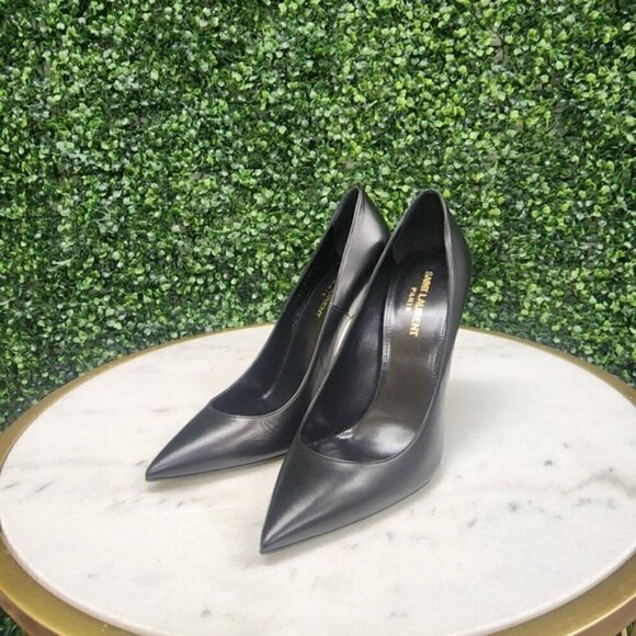 YSL Saint Laurent OPYUM PUMPS LEATHER 110 Heel Gold Rare - Picture 6 of 12